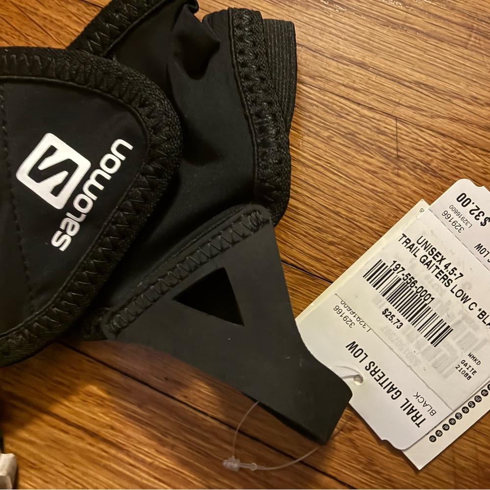 Salomon Black Unisex Trail Gaiters NWT